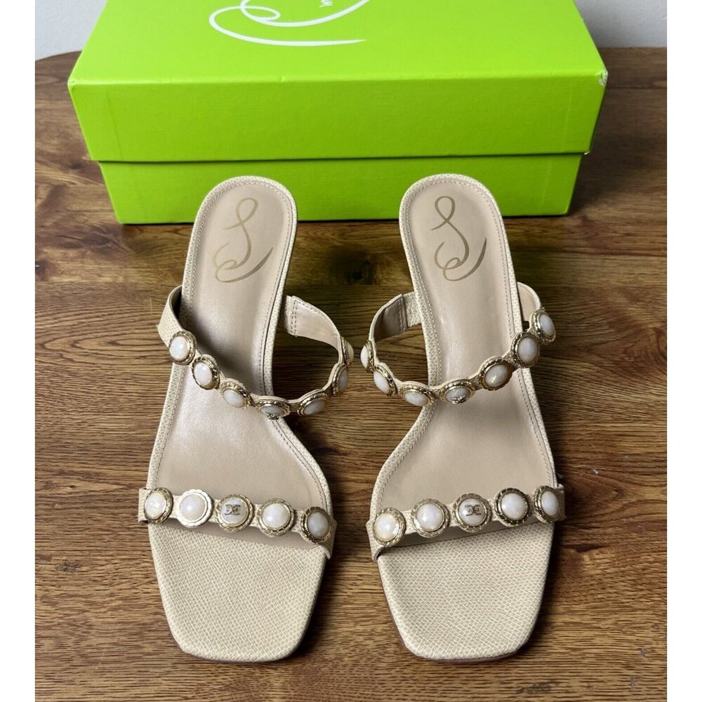 Sam Edelman Women's Palma Heeled Sandal Size 8.5M Banana Cream